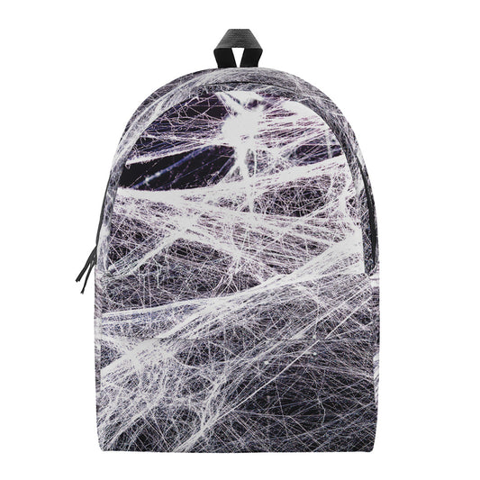 Horror Cobweb Print Backpack