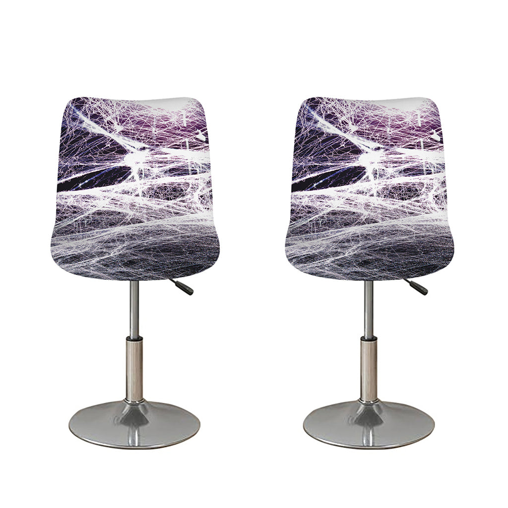 Horror Cobweb Print Bar Stool Covers
