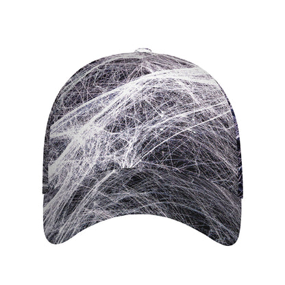 Horror Cobweb Print Baseball Cap