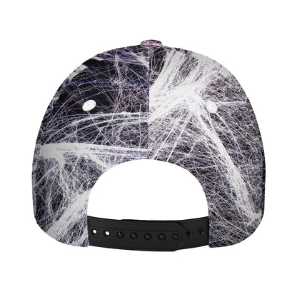 Horror Cobweb Print Baseball Cap