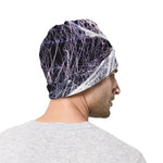 Horror Cobweb Print Beanie