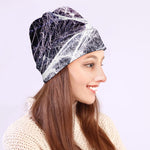 Horror Cobweb Print Beanie