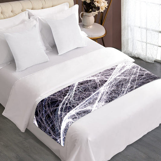 Horror Cobweb Print Bed Runner
