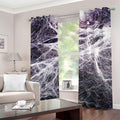 Horror Cobweb Print Dimout Grommet Curtains