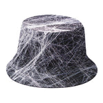 Horror Cobweb Print Bucket Hat