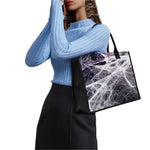 Horror Cobweb Print Canvas Tote Bag
