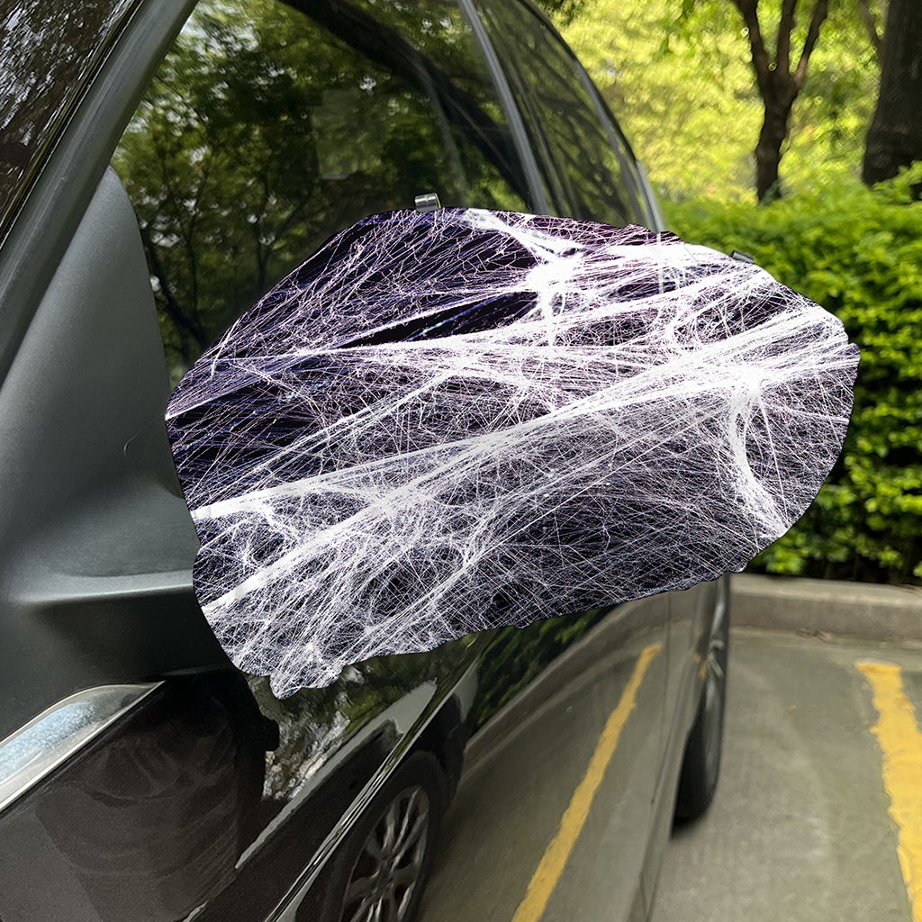 Horror Cobweb Print Car Side Mirror Covers