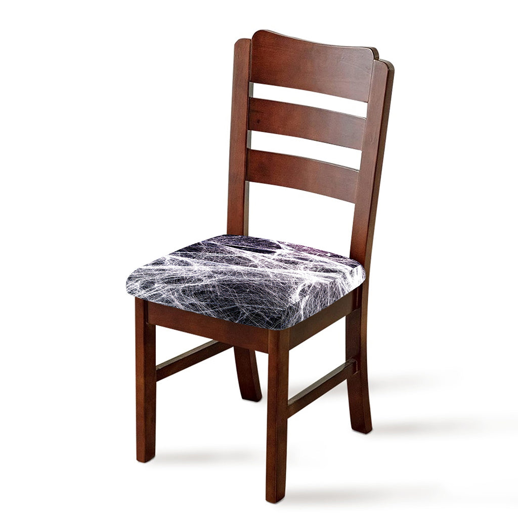 Horror Cobweb Print Chair Cushion Cover