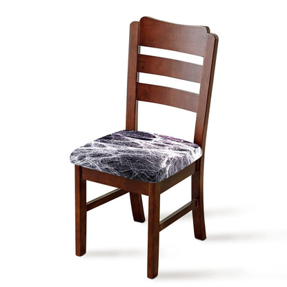 Horror Cobweb Print Chair Cushion Cover
