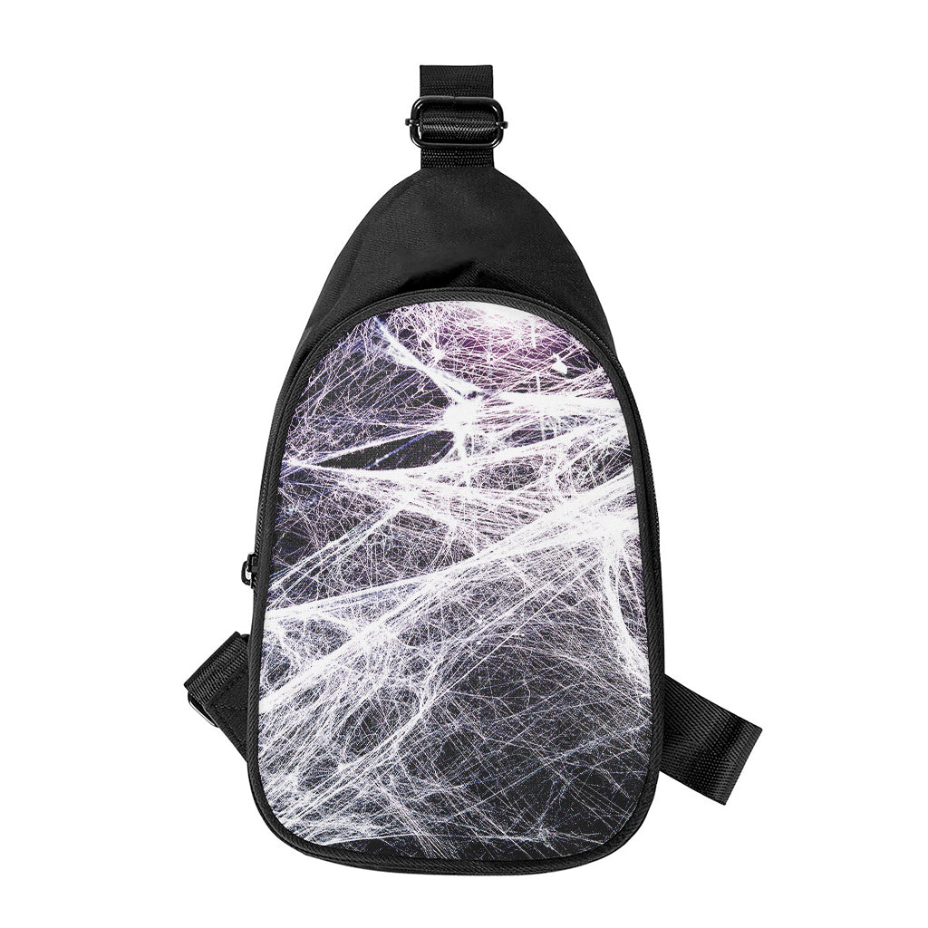 Horror Cobweb Print Chest Bag
