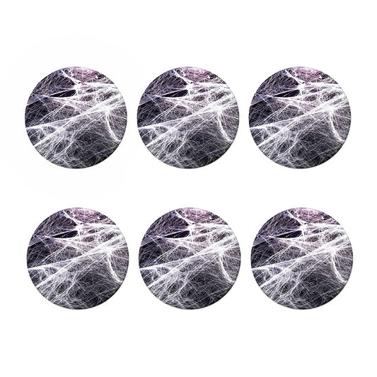 Horror Cobweb Print Coaster Set