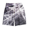 Horror Cobweb Print Cotton Shorts