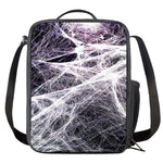 Horror Cobweb Print Crossbody Lunch Bag