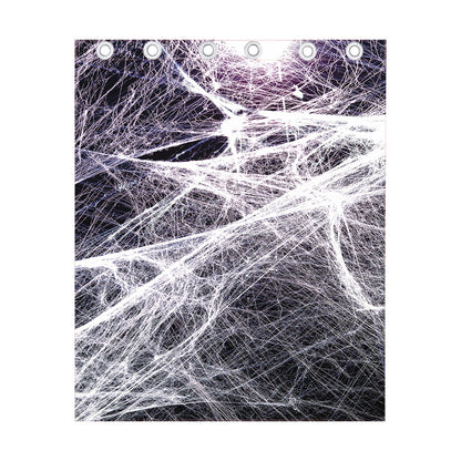 Horror Cobweb Print Curtain