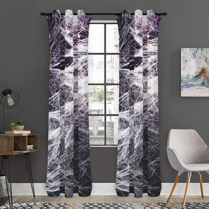 Horror Cobweb Print Curtain