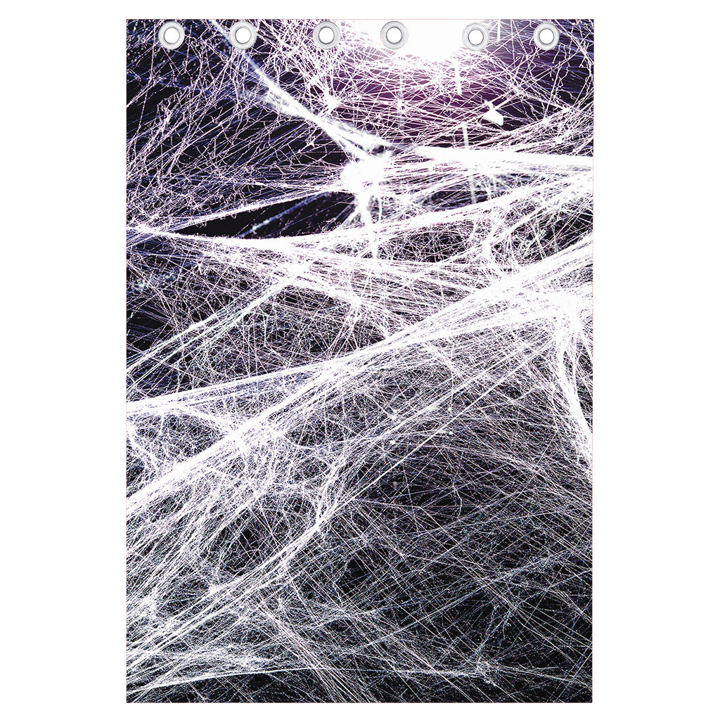 Horror Cobweb Print Curtain