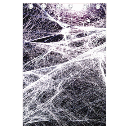 Horror Cobweb Print Curtain