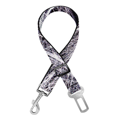 Horror Cobweb Print Dog Seat Belt