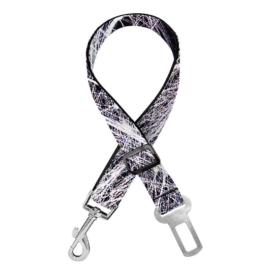 Horror Cobweb Print Dog Seat Belt