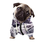 Horror Cobweb Print Dog Zip Up Hoodie
