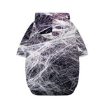 Horror Cobweb Print Dog Zip Up Hoodie