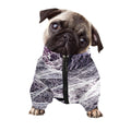 Horror Cobweb Print Dog Zip Up Jacket