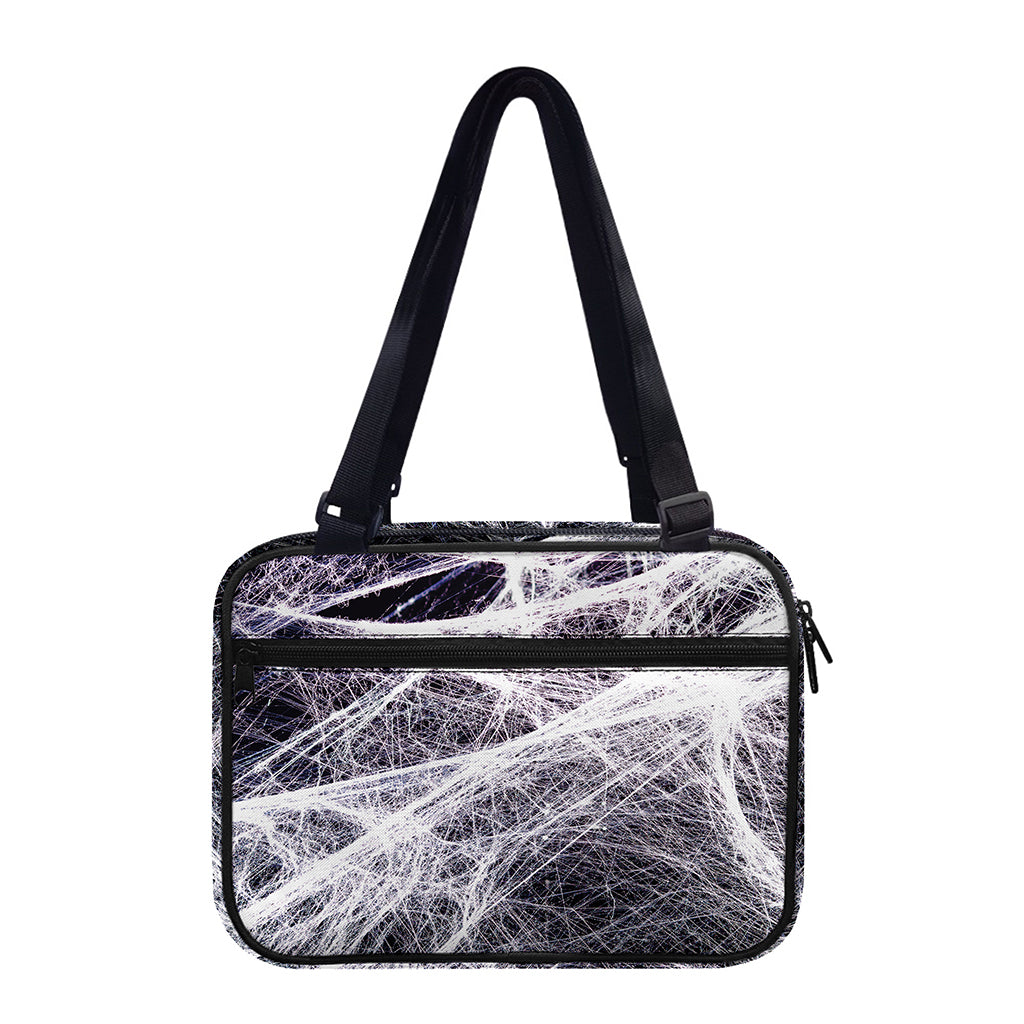 Horror Cobweb Print Double Strap Bible Bag