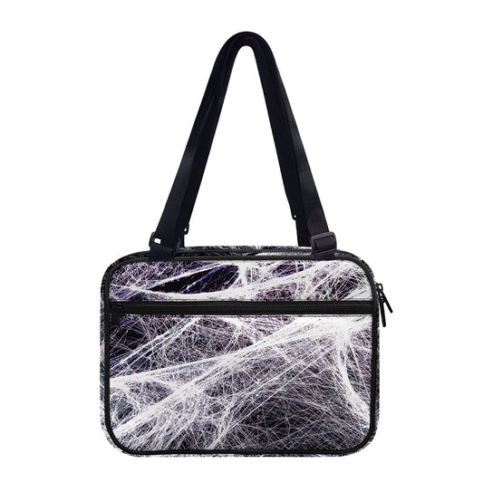 Horror Cobweb Print Double Strap Bible Bag