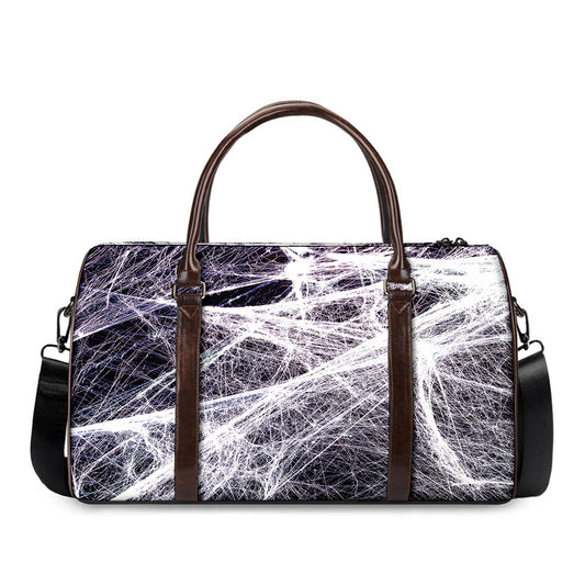 Horror Cobweb Print Duffle Bag