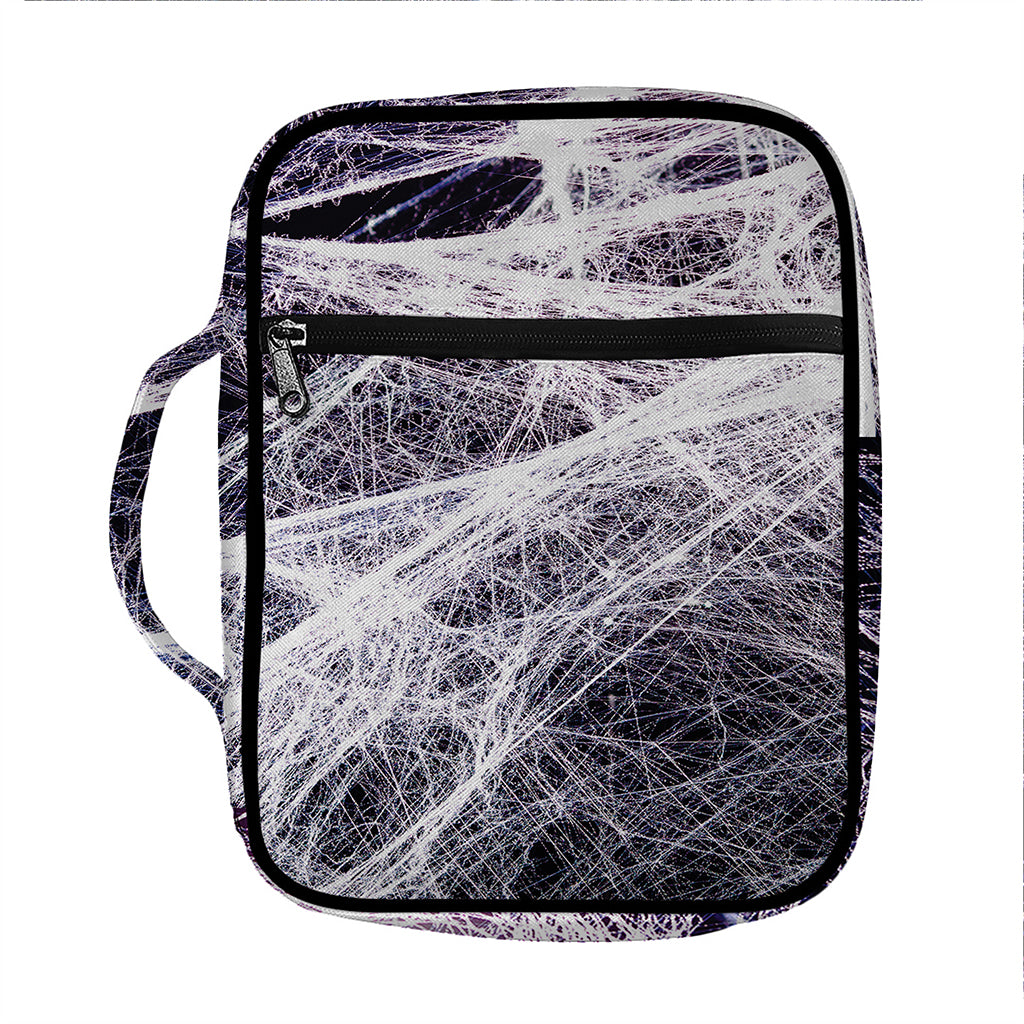 Horror Cobweb Print Front Pocket Bible Bag