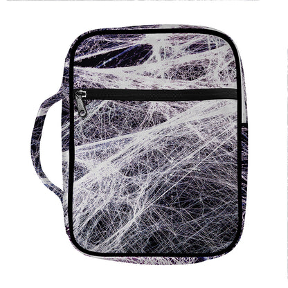 Horror Cobweb Print Front Pocket Bible Bag