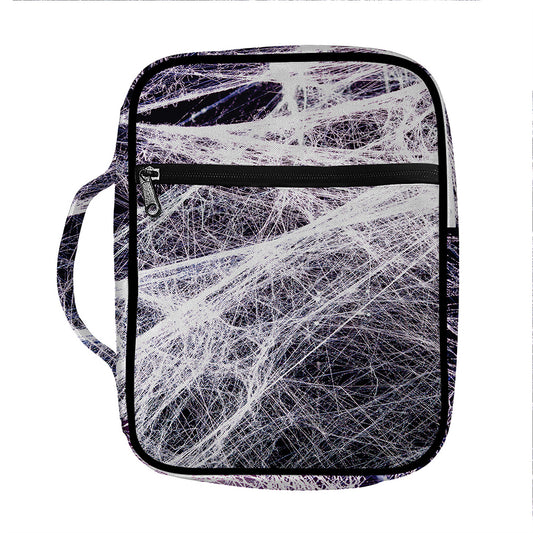 Horror Cobweb Print Front Pocket Bible Bag