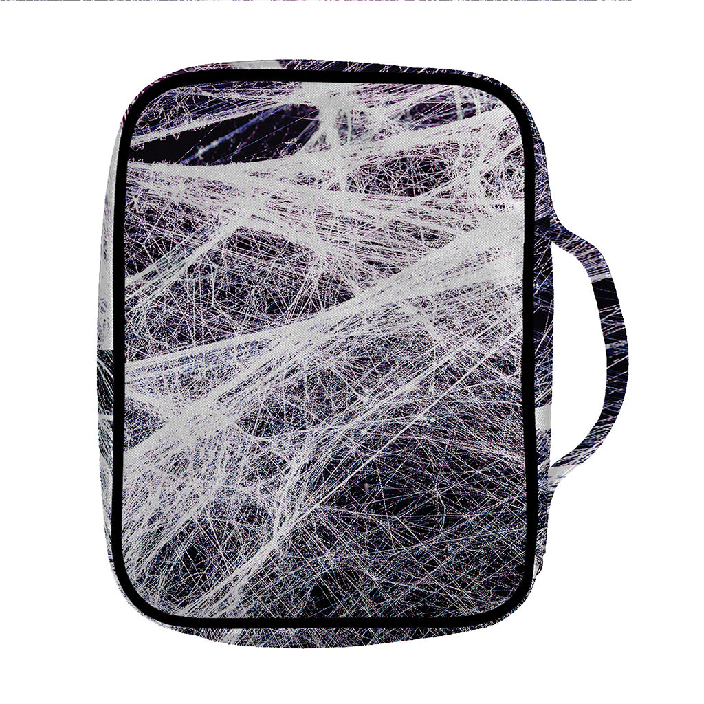 Horror Cobweb Print Front Pocket Bible Bag
