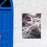 Horror Cobweb Print Garden Flag