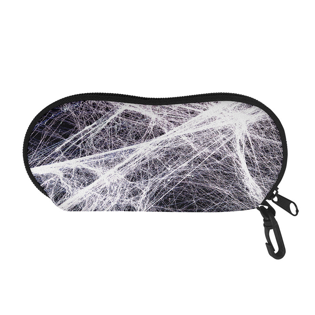 Horror Cobweb Print Glasses Case