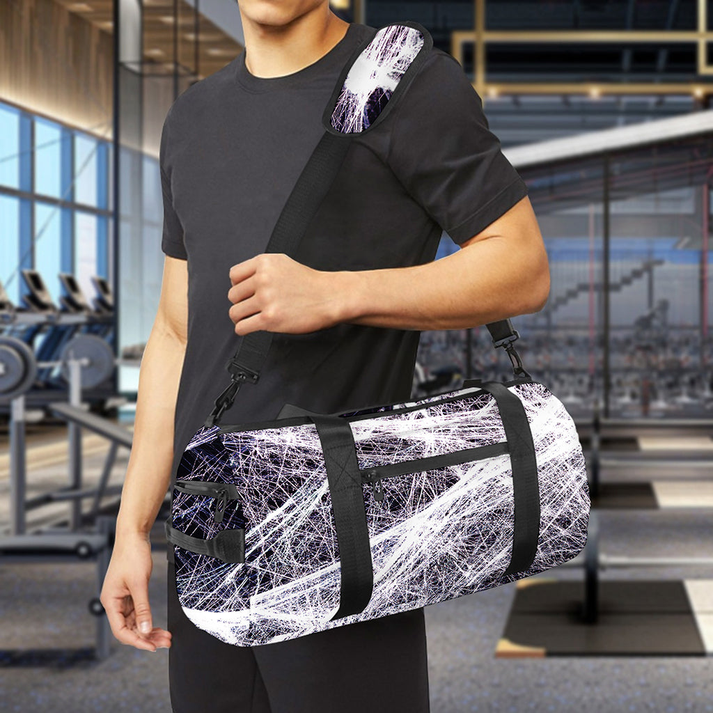 Horror Cobweb Print Gym Bag