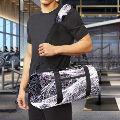 Horror Cobweb Print Gym Bag