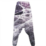 Horror Cobweb Print Hammer Pants