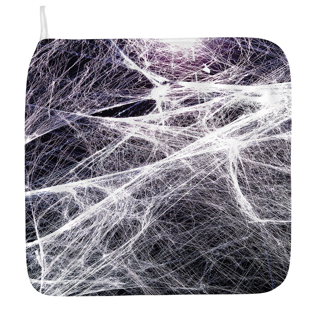 Horror Cobweb Print Hand Towel