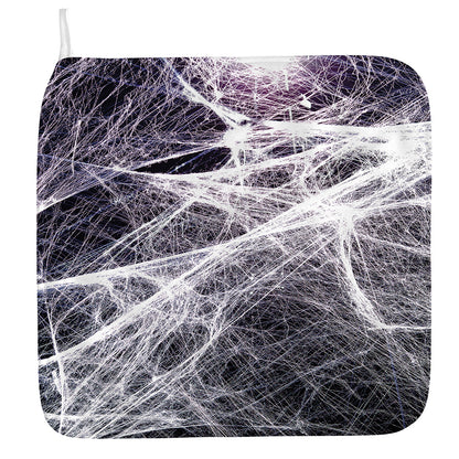 Horror Cobweb Print Hand Towel