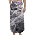 Horror Cobweb Print Lantern Pants
