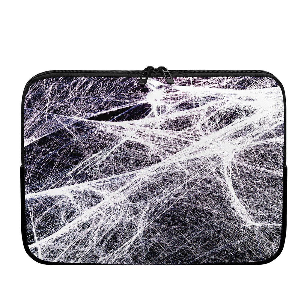 Horror Cobweb Print Laptop Sleeve