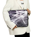 Horror Cobweb Print Laptop Sleeve
