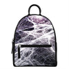 Horror Cobweb Print Leather Backpack