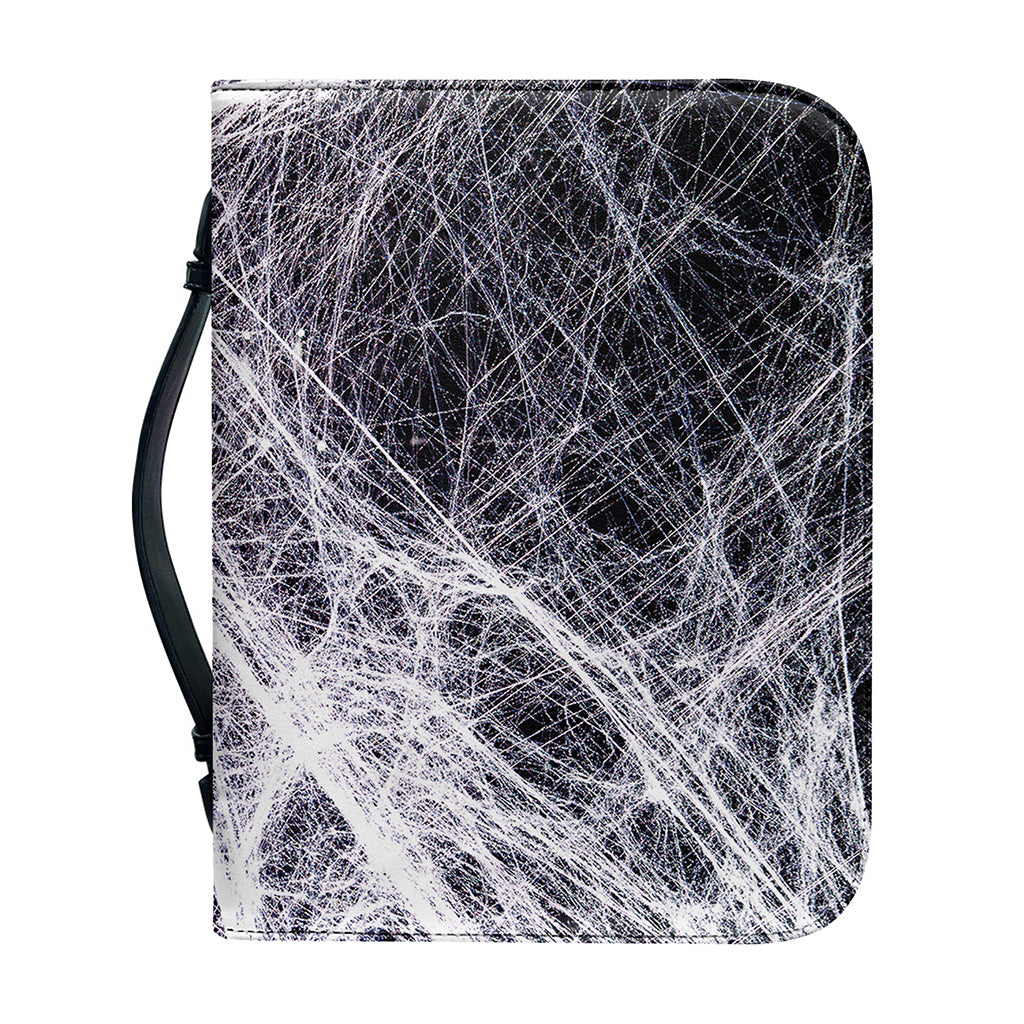 Horror Cobweb Print Leather Bible Cover