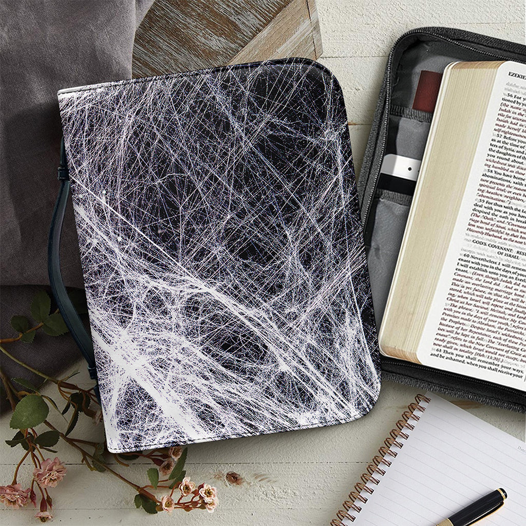 Horror Cobweb Print Leather Bible Cover