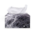 Horror Cobweb Print Leather Tissue Box Cover