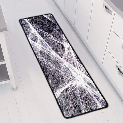 Horror Cobweb Print Long Kitchen Mat