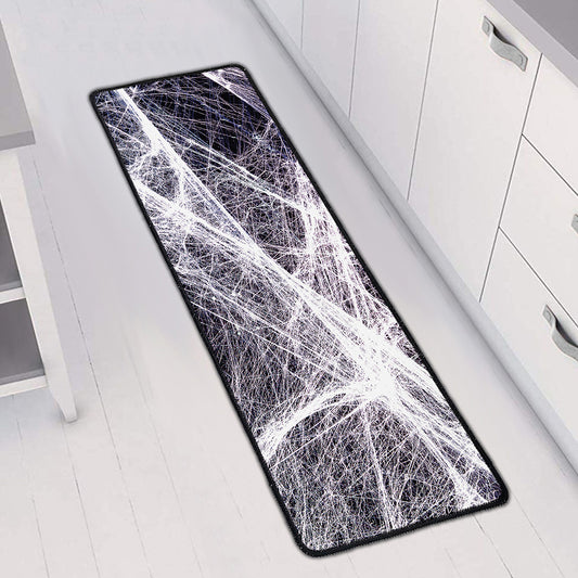 Horror Cobweb Print Long Kitchen Mat