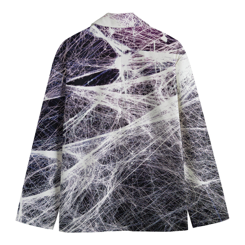 Horror Cobweb Print Men's Blazer